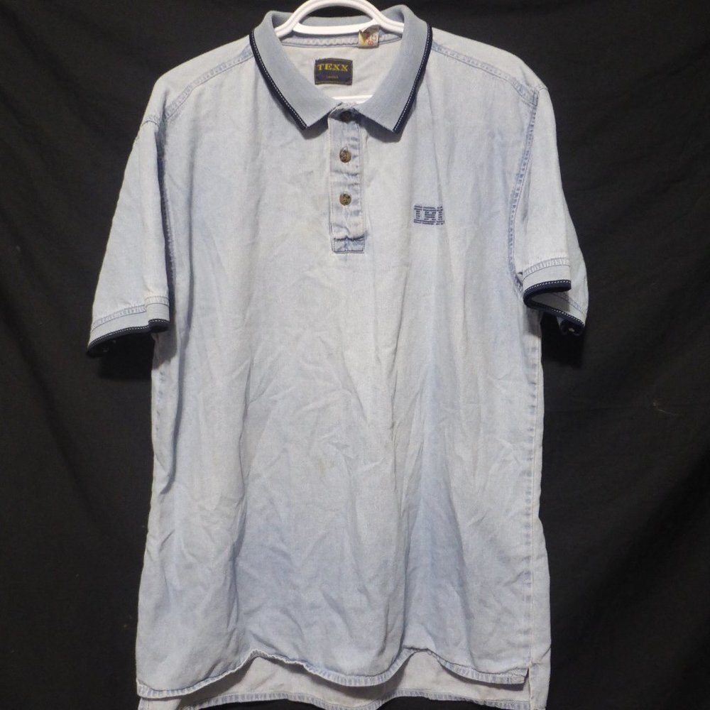 TEXX CANADA, IBM polo shirt, some stains, see last couple of pictures, EUC